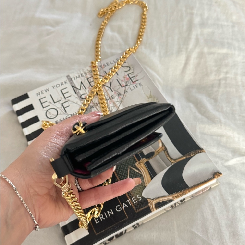 Prada Black Leather Chain crossbody bag wallet on chain - Picture 6 of 14